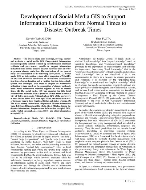 socialmediagis|(PDF) Development of Social Media GIS for Information